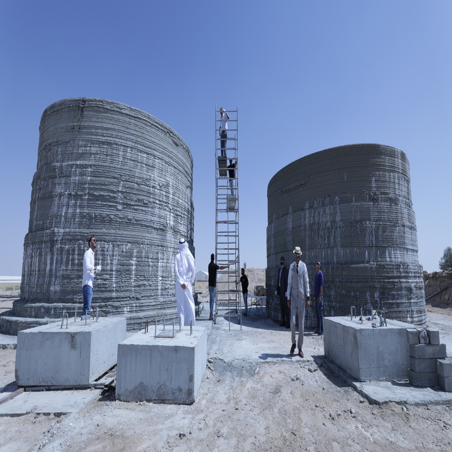 World's First 3D printed water tank project Abyan Building Construction COBOD CEMEX